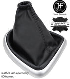 BLACK STITCHING TOP GRAIN REAL LEATHER GEAR GAITER FITS QASHQAI J10 2007-2013