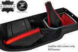 BLACK& RED 2 TONE LEATHER GEAR&HANDBRAKE GAITER FOR TOYOTA LAND CRUISER 09-17