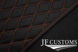 ORANGE DIAMOND STITCH VINYL 2X TAILORED FLOOR CARPETS FOR DAF CF 65 75 85 04-08