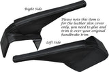 GREY STITCH HANDBRAKE & BOTTOM BASE LEATHER SKIN COVERS FITS VW T6 TRANSPORTER
