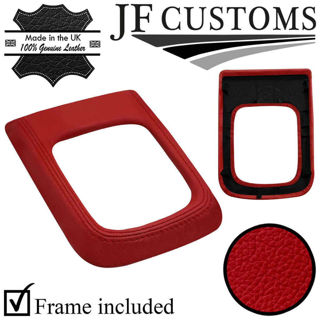 D RED ITALIAN LEATHER GEAR SURROUND COVER + PLASTIC FRAME FOR XTRAIL T30 04-07