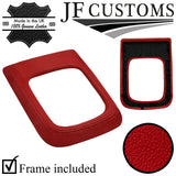 D RED ITALIAN LEATHER GEAR SURROUND COVER + PLASTIC FRAME FOR XTRAIL T30 04-07