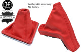 RED TOP GRAIN REAL LEATHER GAITER SET FOR VAUXHALL OPEL ASTRA MK5 H 2004-2009