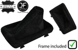 BLACK STITCH SUEDE AUTO S-TRONIC GEAR GAITER+PLASTIC FRAME FOR AUDI A3 8V 13-18