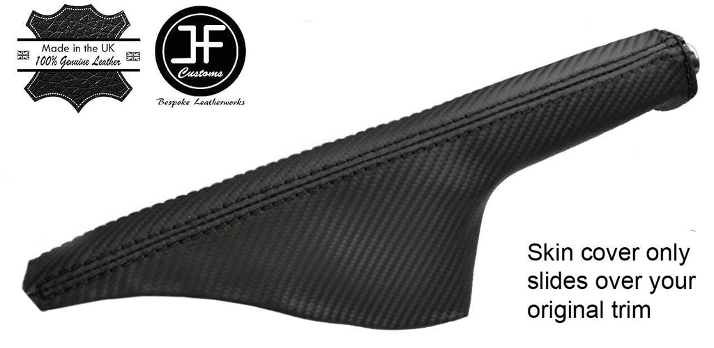 BLACK STITCHING CARBON FIBER VINYL HANDBRAKE GAITER FITS HONDA CRX 1988-1991