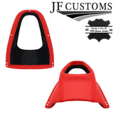 RED ITALIAN LEATHER GEAR SURROUND GAUNTLET COVER+FRAME FOR JAGUAR E TYPE S2