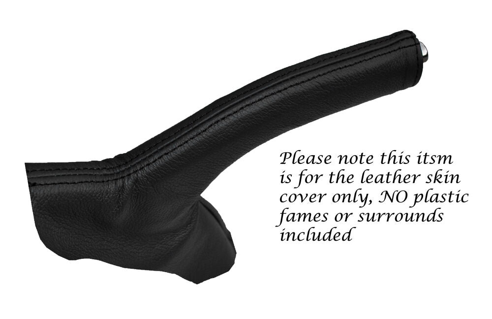 BLACK STITCHING LEATHER HANDBRAKE GAITER FITS KIA SPORTAGE 2011-2014 CUSTOM NEW