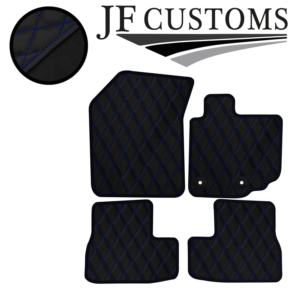 BLUE DIAMOND STITCH VINYL 4X TAILORED FLOOR CARPETS FOR SUZUKI SPLASH 08-14