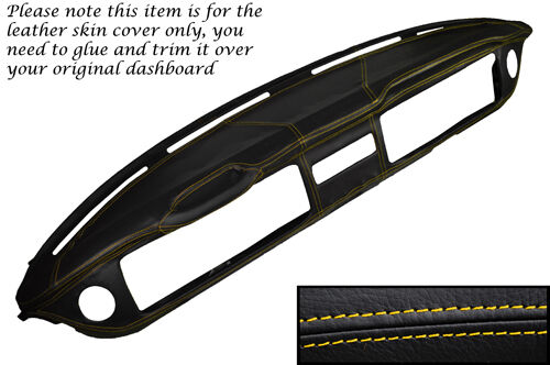 YELLOW STITCH DASH DASHBOARD LEATHER COVER FITS VW T2  CAMPER VAN 1968-1976