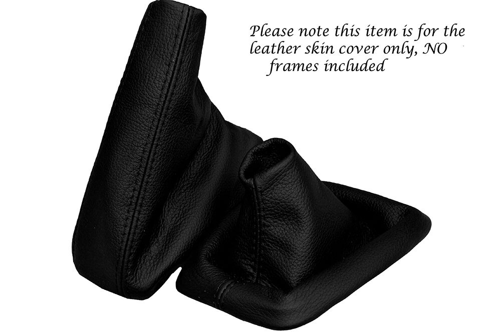 BLACK LEATHER FITS BMW 3 SERIES E36 E46 BOOT CUSTOM GAITERS SET COVER 1992-2005