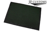 L GREEN DIAMOND STITCH QUILTED VINYL  PADDED PANEL LUXURY PREMIUM 125CM X 85CM