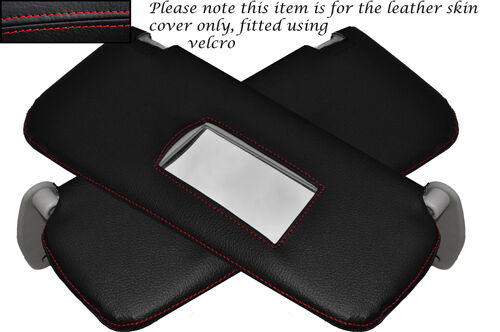 RED STITCH 2X SUN VISORS SKIN COVER FITS FORD FG FALCON XR6 UTE XR8 FPV 08+