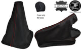 RED STITCHING GEAR HANDBRAKE KNOB LEATHER COVERS FOR RENAULT LAGUNA III 07-14