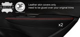 RED STITCH 2X REAR DOOR ARMREST LEATHER COVER FOR PEUGEOT 308 07-12 SW ESTATE
