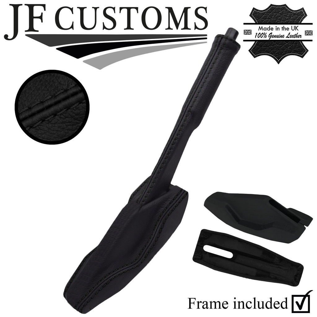 BLACK STITCH LEATHER HANDBRAKE +TRIM COVERS + FRAME FITS VW GOLF MK1 JETTA CADDY