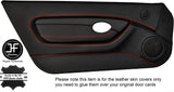 RED STITCH 2X FULL DOOR CARD TRIM LEATHER COVERS FOR MGTF MK2 00-06 STYLE 2