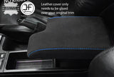 BLUE STITCHING REAL SUEDE ARMREST COVER FITS BMW 3 SERIES E46 1999-2005