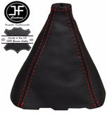 RED STITCH MANUAL LEATHER GEAR GAITER FITS SUBARU IMPREZA WRX STI 2008-2014