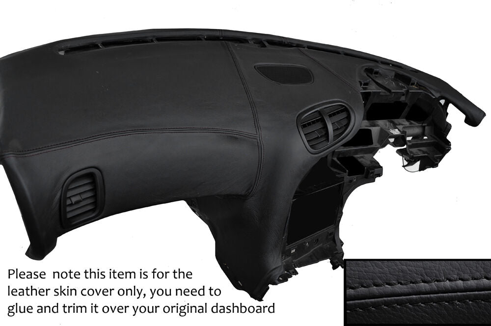 BLACK STITCH DASH DASHBOARD LEATHER SKIN COVER FITS MAZDA RX7 FD3S 1992-2002
