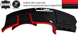 BLACK & RED DASH DASHBOARD REAL LEATHER COVER FOR CORVETTE C4 90-93 CUSTOM NEW