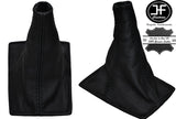 BLACK STITCHING REAL LEATHER GEAR GAITER FITS TOYOTA CELICA 1994-1998 CUSTOM NEW