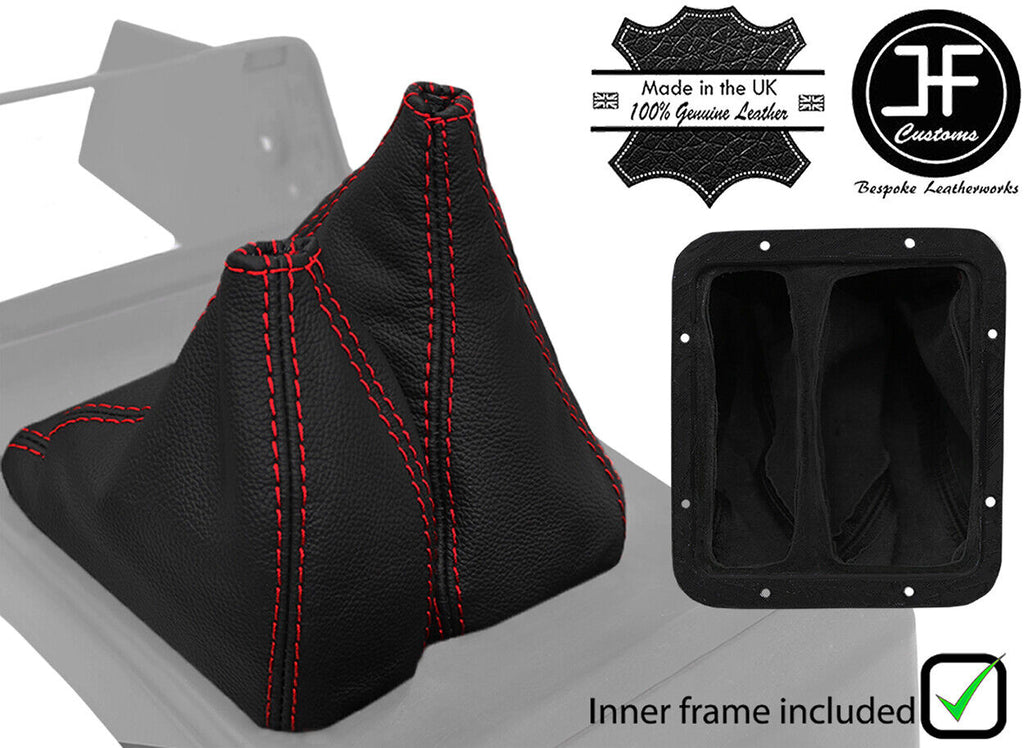 RED  STITCH LEATHER GEAR+HI LOW GAITER+FRAME FOR MITSUBISHI SHOGUN SPORT 99-08