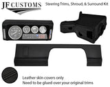 BLACK STITCH LEATHER COVERS FOR DEFENDER 90 83-06 FULL INTERIOR UPHOLSTERY KIT