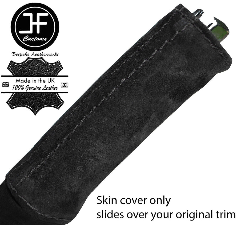 BLACK STITCHING REAL SUEDE HANDBRAKE HANDLE COVER FITS ALFA ROMEO GT 2003-2010