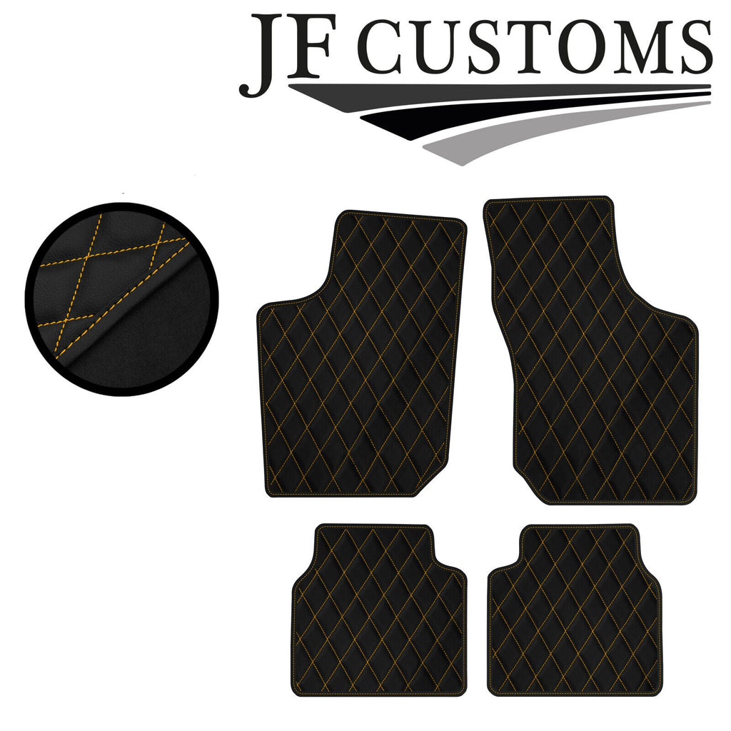 YELLOW  DIAMOND STITCH VINYL 4XTAILORED FLOOR CARPET FOR VAUXHALL CORSA B 93-01