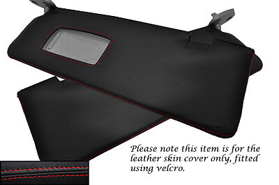 RED STITCH FITS BMW 1 SERIES E81 E82 E87 04-12 2X SUN VISORS LEATHER COVERS ONLY