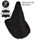 BLACK STITCH REAL SUEDE GEAR GAITER FITS TOYOTA AYGO CITROEN C1 PEUGEOT 107