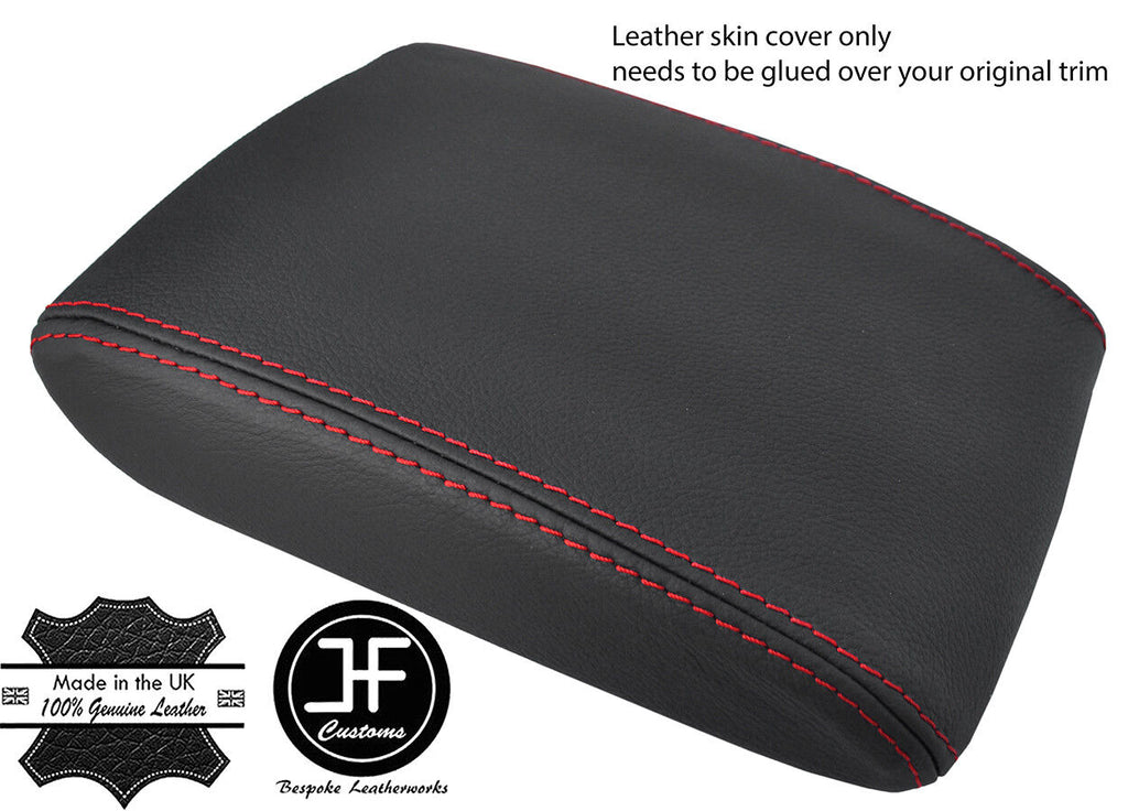 RED STITCH ARMREST REAL LEATHER COVER FITS SUBARU IMPREZA WRX STI 2015-2018