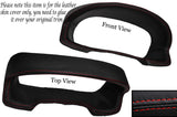 RED STITCH SPEEDO SURROUND TRIM LEATHER COVER FITS HYUNDAI COUPE 2002-2008