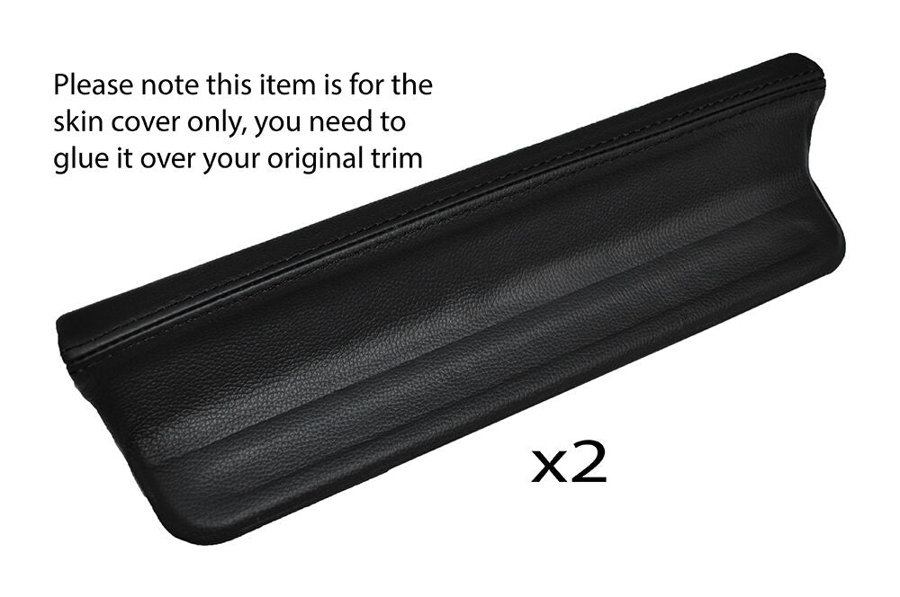 BLACK STITCH 2X REAR DOOR SILL TRIM SKIN COVERS FITS ROVER 400 95-99 5 DOOR