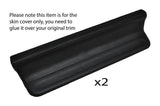 BLACK STITCH 2X REAR DOOR SILL TRIM SKIN COVERS FITS ROVER 400 95-99 5 DOOR