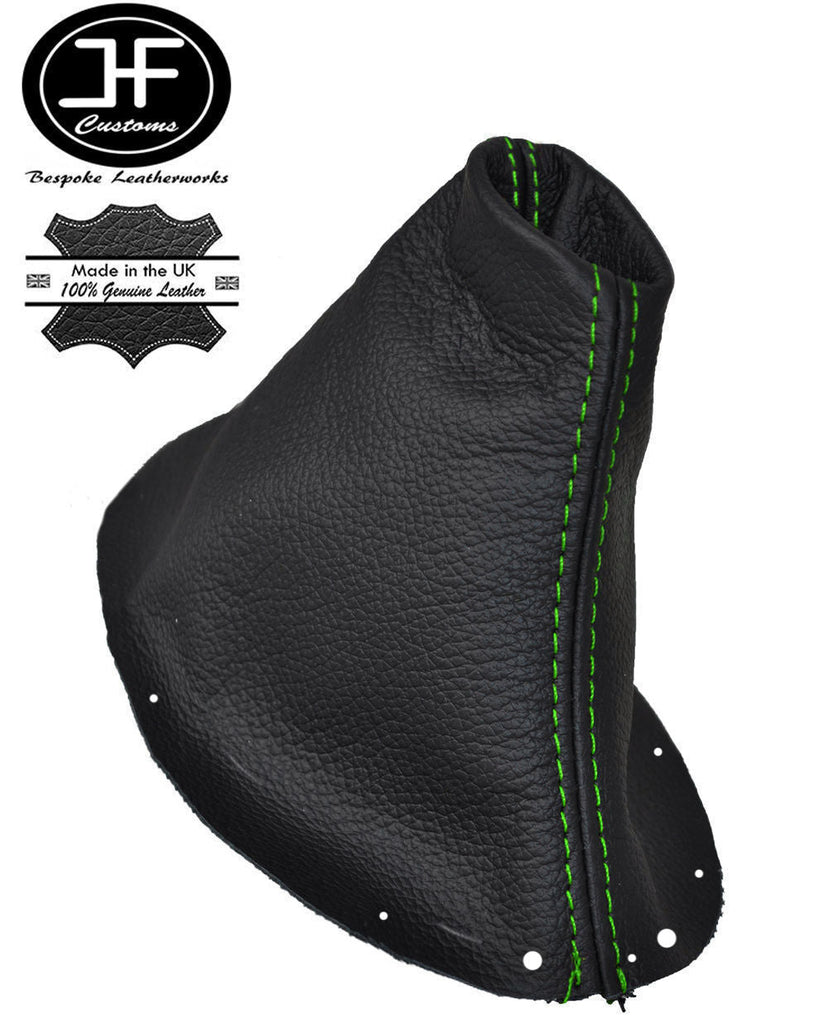 GREEN STITCH LEATHER MANUAL LEATHER GEAR GAITER FITS NISSAN 370Z Z34 09-16