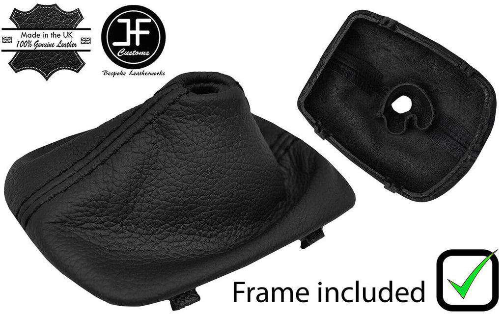 BLACK STITCH LEATHER SMG GAITER+PLASTIC FRAME FOR BMW Z4 E85 E86 2002-2008