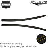 YELLOW STITCH 2X FRONT LEATHER DOOR CARD TRIM STRIP COVERS FITS BMW E92