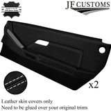 WHITE STITCH 2X FULL DOOR CARD LEATHER SKIN COVERS FITS PORSCHE 928 S S2 S4