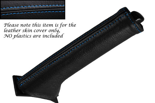 BLUE STITCHING FITS FIAT BRAVO II MK2 2007+ HANDBRAKE HANDLE LEATHER COVER ONLY