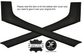 BLACK STITCHING 2X A POST PILLAR LEATHER COVERS FITS ROVER SD1 V8 VITESSE