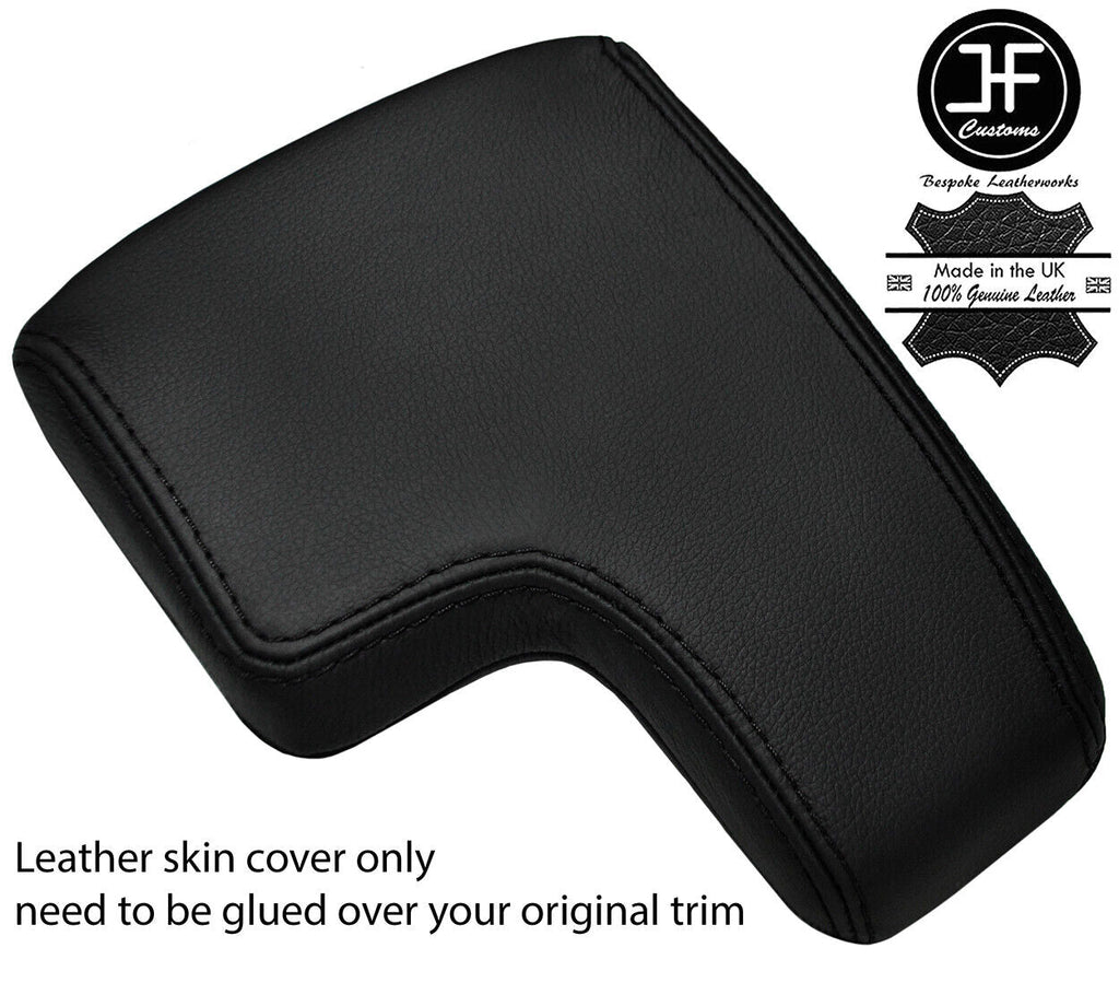 BLACK STITCHING TOP GRAIN LEATHER ARMREST LID COVER FITS ALFA ROMEO BRERA 06-11