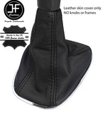BLACK & BLACK TOP GRAIN LEATHER GEAR GAITER FITS VAUXHALL OPEL CORSA D 06-14