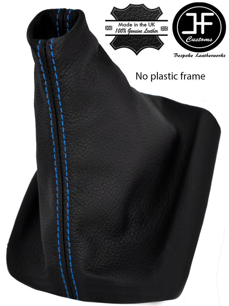BLUE STITCH FOR VW POLO 9N 9N2 2002-2009 GENUINE LEATHER GEAR STICK GAITER