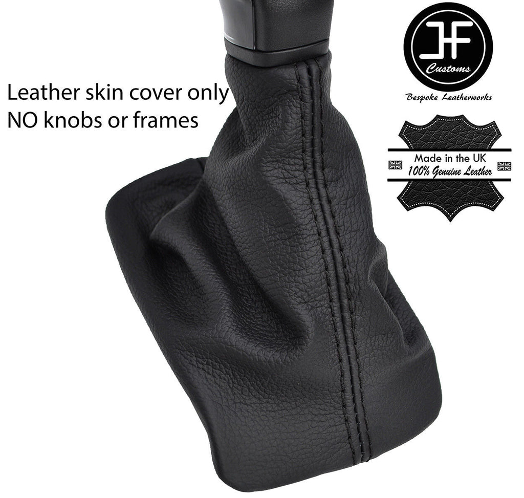 BLACK STITCH TOP GRAIN LEATHER MANUAL GEAR GAITER FITS CITROEN C4 CACTUS 14-18