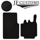 TAN DIAMOND STITCH VINYL 2XTAILORED FLOOR CARPETS FOR SMART FORTWO 450 03-07 JF1