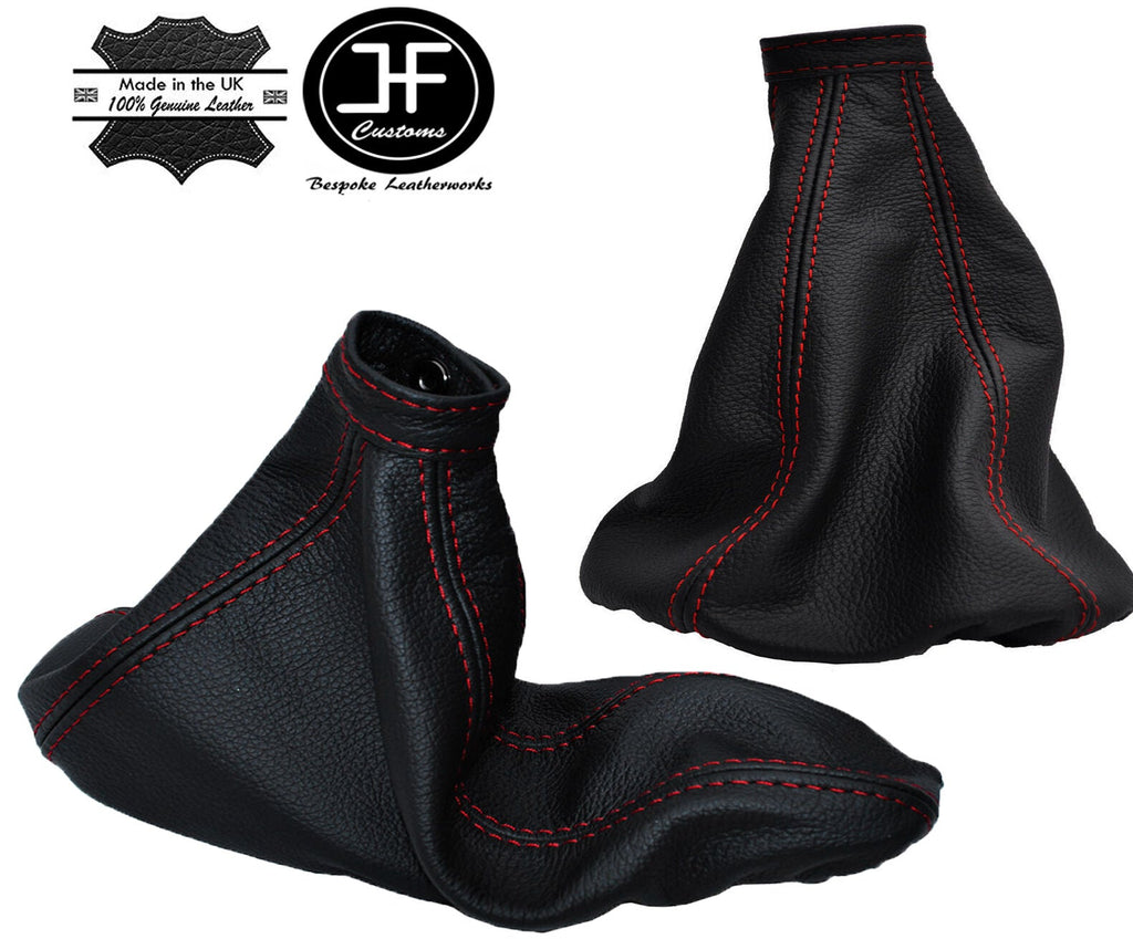 RED STITCH LEATHER MANUAL GEAR & HANDBRAKE GAITER FITS ALFA ROMEO 147 01-10