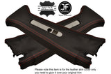 RED STITCHING 2X UPPER B PILLAR LEATHER COVERS FITS SMART FORFOUR 2004-2007