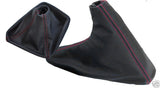 FITS BMW E36 E46 1991-2005 GEAR HANDBRAKE GAITER RED STITCHING LEATHER
