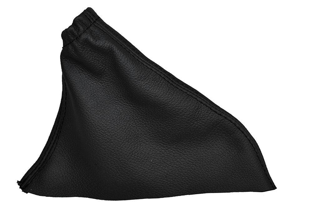 BLACK STITCHING LEATHER HANDBRAKE GAITER COVER FITS FIAT 500 2007-2015